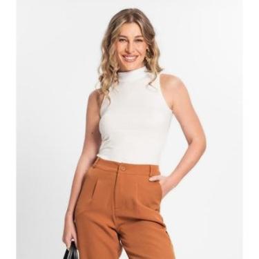 Imagem de Regata Feminina Gola Alta Endless Bege-Feminino