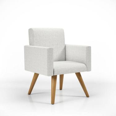 Imagem de Poltrona Cadeira Escritório Linho linho Bege