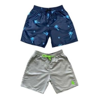 Imagem de Kit 2 Shorts Hyve Tactel Com Bolsos Moda Praia Viagem Masculino-Masculino