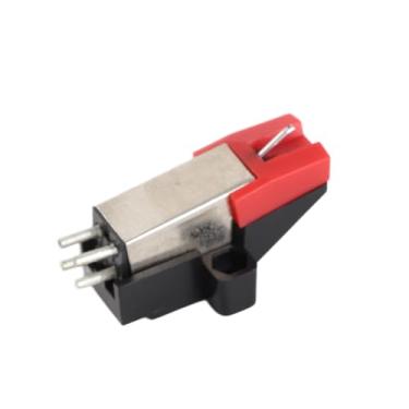 Imagem de Matybobe Caneta magnética universal para toca-discos de 33 1/3 RPM 45 RPM 78 RPM preto e vermelho