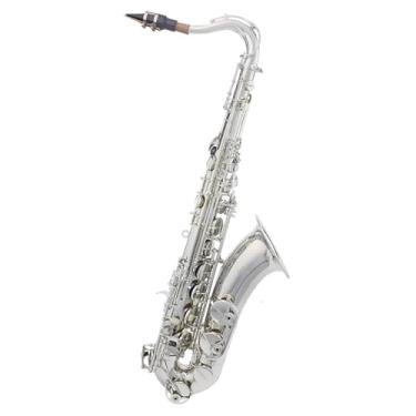 Imagem de Instrumento de saxofone saxofone tenor bb profissional latão saxofone instrumento de sopro de madeira com estojo conjunto de suporte acessórios de palheta (H)