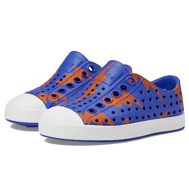Imagem de Native Shoes Tênis infantil unissex com estampa Jefferson, Azul UV/Concha Branco/Laflame Lightning, 17