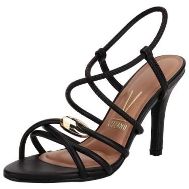 Imagem de Sandália feminina salto fino vizzano 62491014, Preto, 37