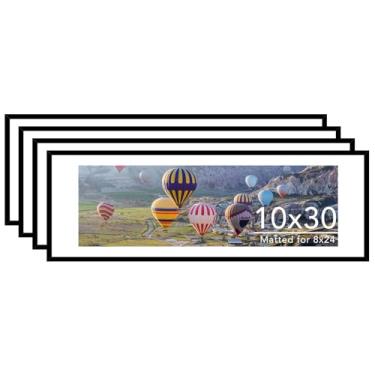 Imagem de JCJMY Porta-retrato 25 x 76 cm com 20 x 61 cm, conjunto de 4 unidades, foto 20 x 61 com tapete ou 25 x 76 sem tapete, moldura grande para pôster de 25 x 76 cm com acrílico, pacote com 4, preto