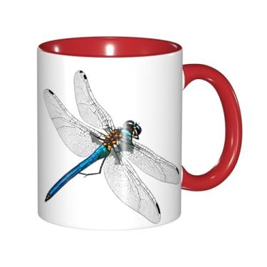 Imagem de Zeraoke Caneca de café criativa com estampa de libélula fofa, personalizada, presente para a família, tamanho de 325 ml, unissex