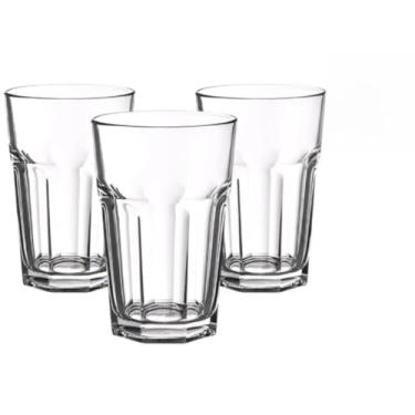 Imagem de Jogo De Copos Conjunto 3 Copos De Vidro 360ml Modelo Bourbon