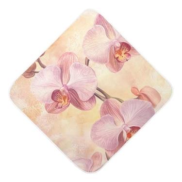 Imagem de Burbuja Toalha de banho floral para bebês – Toalha com capuz de musselina macia e absorvente para recém-nascidos, 89 x 89 cm
