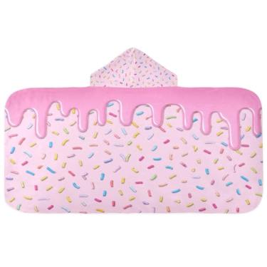 Imagem de CEBUGI Toalha de banho com capuz para crianças toalha de banho macia absorvente com capuz 127 x 59,7 cm toalha de banho de praia para meninos e meninas