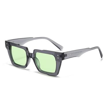 Imagem de Óculos de Sol UV400 - Cor Jelly, Hastes Grossas, Formato de Unha de Arroz, para Homens e Mulheres, Esportes ao Ar Livre, Corrida, Ciclismo, Cinza e Verde