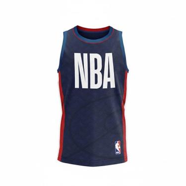 Imagem de Camiseta Regata NBA Infantil Juvenil Terms Azul Marinho-Masculino