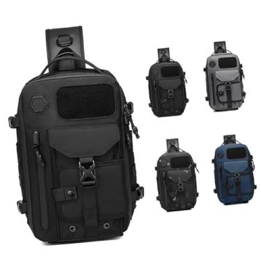 Imagem de Bolsa tiracolo Cosmos Explorer, mochila tiracolo à prova d'água para caminhadas ao ar livre, mochila tática antifurto, (preto)