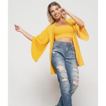 Imagem de Kimono Salvatore Fashion Canelado Feminino-Feminino