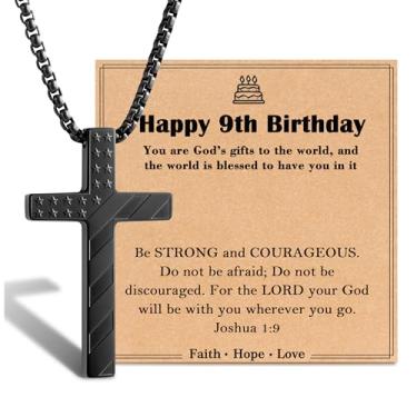 Imagem de Tarsus Presentes de aniversário para meninos de 8 a 16 anos, colar de cruz para filho, neto, sobrinho, meninos, average, Aço inoxidável, Sem Pedra Preciosa