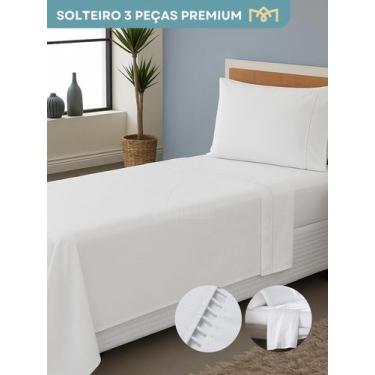 Imagem de Jogo De Lençol Solteiro 3 Peças Micropercal 400 Fios Antialérgico Pont