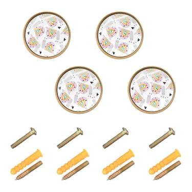 Imagem de Joisal Caracol fofo pacote com 4 maçanetas de porta de cozinha para armários maçanetas redondas de armário de banheiro, puxadores de gaveta de armário de 3 cm