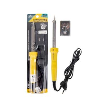 Imagem de Ferro de Solda 60W, 220V, Ponta Fina, Cabo Ergonômico, Corpo Resistente ao Calor, 23.5cm, para Eletrônica e Artesanato