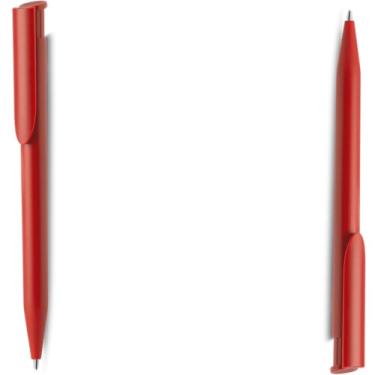 Imagem de Caneta Esferográfica em Alumínio Reciclado, Retrátil, Escrita Azul, Corpo Emborrachado, Ponta Touch, Refil Tipo Parker, Ambidestro, 15g (Kit 2 Vermelho)