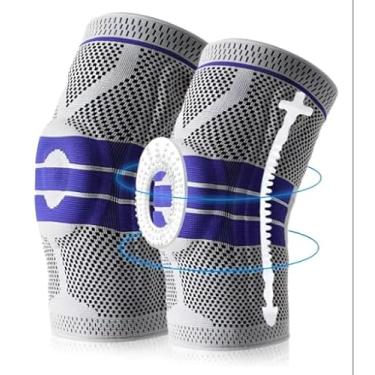 Imagem de Kit joelheira articulada ortopédica compressão silicone patelar (G)