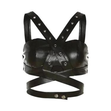 Imagem de Top Halter Retro Matte Preto Para Mulheres, Sexy, Justo, Moda Tendênci