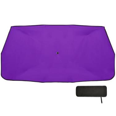Imagem de Para-brisa roxo para caminhões proteção de isolamento térmico persianas de janela de caminhão 147 x 75 cm guarda-chuva de carro