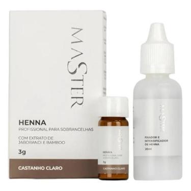 Imagem de Henna Castanho Claro Master 3g Profissional Sobrancelhas - Henna Maste