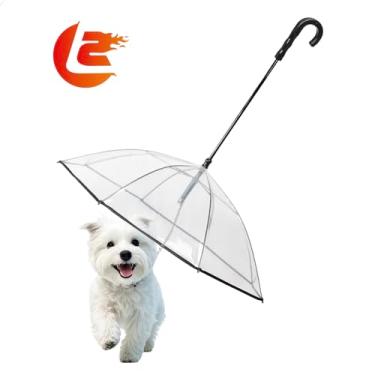 Imagem de PETLESO Guarda-Chuva Para Cães Pequenos, Transparente, À Prova De Chuva, Com Coleira