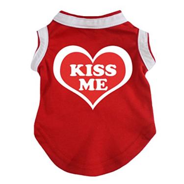 Imagem de Petitebella Kiss Me Camisa Vermelha CachorroPetitebella Medium vermelho GT00360