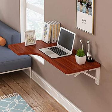 Imagem de Mesa dobrável montada na parede Mesa dobrável flutuante montada na parede Mesa multifuncional montada na parede Mesa de computador portátil para escritório em casa, 6-80 x 70 x 50 cm