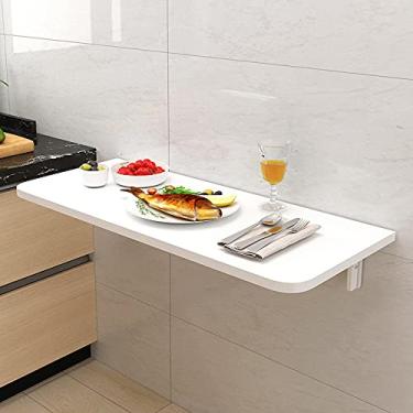 Imagem de TRGCJGH Mesa dobrável de parede mesa de parede flutuante folha suspensa mesa de computador flutuante mesa de jantar para casa cozinha escritório casa, C-100 x 40 cm