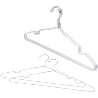 Imagem de Cabides Roupas 10 peças em Metal Emborrachado (Branco)