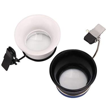 Imagem de Cryfokt Conjunto de Lupa de Joias para Relógio Portátil, 5x 10x, Preto e Branco, Clipe para Engenheiros Eletrônicos, 2 Peças, Ferramenta de Ampliação