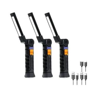 Imagem de Lanterna LED COB Recarregável Portátil Com Ímã, Lâmpada Suspensa USB P