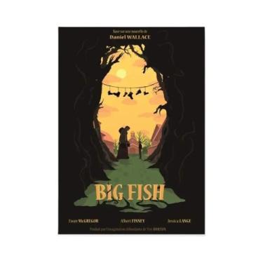 Imagem de Pôster De Filme Vintage Big Fish, Impressão Artística Para Decoração D