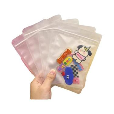 Imagem de Sacos De Embalagem Alimentar Transparentes Autoadesivos Foscos 50 Peça