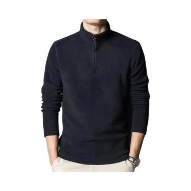 Imagem de Camisa Polo Masculina De Lã De Cordeiro Quente Para Outono E Inverno, 