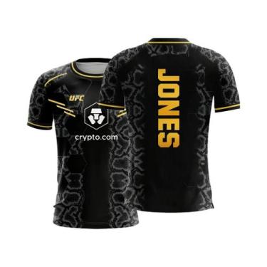 Imagem de Camiseta Masculina UFC MMA Jon Jones Fight Night Champion De Secagem R