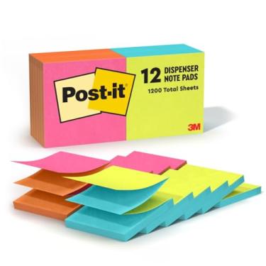 Imagem de Post-it Dispensador de notas pop-up, 7,6 cm x 7,6 cm, coleção Poptimistic, 12 blocos/pacote