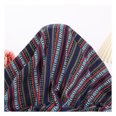 Imagem de Tecido Para Vestidos E Saias Estilo Étnico Algodão Linho Tecido Hotel Bar Toalha De Mesa Almofada Capa De Sofá Têxtil Patchwork Cortina Materiais Decorativos(5#,1.5x3m/4.9x9.8ft)