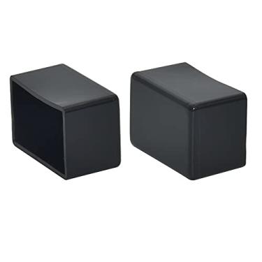 Imagem de Flyshop 8 peças 1" X 1-3/8" tampas para pés de cadeira em PVC, tampas protetoras retangulares para pés de cadeira, proteção para o piso resistentes a arranhões, deslizadores pretos para móveis