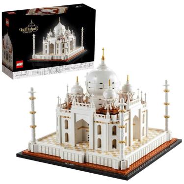 Imagem de Kit de Construção Arquitetura Taj Mahal com 2022 Peças para 16 Anos ou Mais, LEGO 6333039, Branco