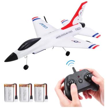 Imagem de Avião de Controle Remoto F16, 2.4G Design 2CH, Idade Recomendada 14, EAGLESTONE, Branco