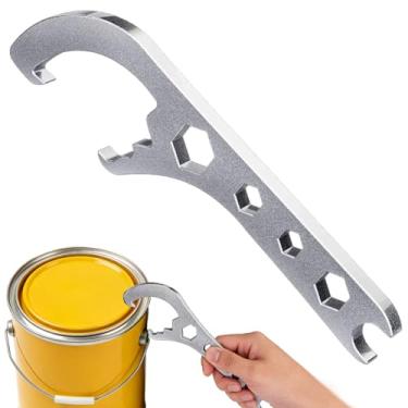 Imagem de 1 abridor de lata de tinta, abridor de balde, levantador de tampa de balde de aço inoxidável, adequado para latas de tinta, tambores de óleo, etc. Design compacto e leve, adequado para uso doméstico e