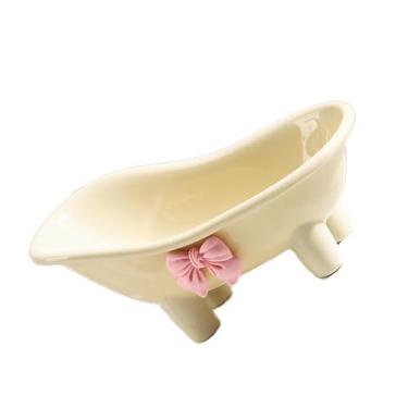 Imagem de Mingzhe Mini Prato de Banheira Suporte Decorativo de Plástico Gravata Borboleta Banheiro Banheiro (Versão normal)