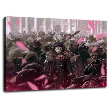 Imagem de Assassins Poster Mask Canvas Prints Pink Wall Art For Home 1 painéis decorações com moldura 25.4 cm x 20.3 cm