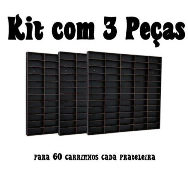 Imagem de 3 Unidades Prateleira Carrinho Estante Carros Miniaturas Crianças - ba