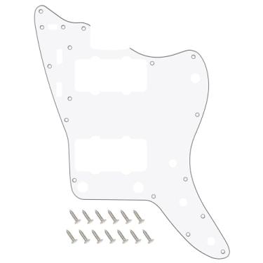Imagem de Banworks Vintage 60s JM Pickguard 3 camadas 13 furos placa de alumínio para guitarra Fender Jazzmaster JM Guitars JT/HB-14 Branco