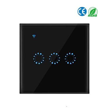 Imagem de Interruptor de Luz WiFi Sem Fio para Parede Compatível com Controle do APP Home Assistant Tocável Voz Remoto Timer Compartilhamento Proteção Contra So
