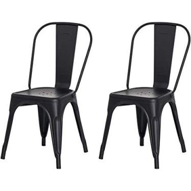 Imagem de Kit 2 Cadeiras Tolix Iron Design Preta - Universal Mix