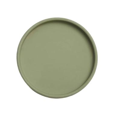 Imagem de Pires de plantas Bandejas redondas para plantas domésticas, pires de cerâmica para sala estar e varanda(Green,Pequeno)