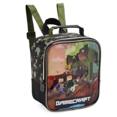 Imagem de Lancheira Termica Escolar Menino Infantil Minecraft Denlex-Masculino